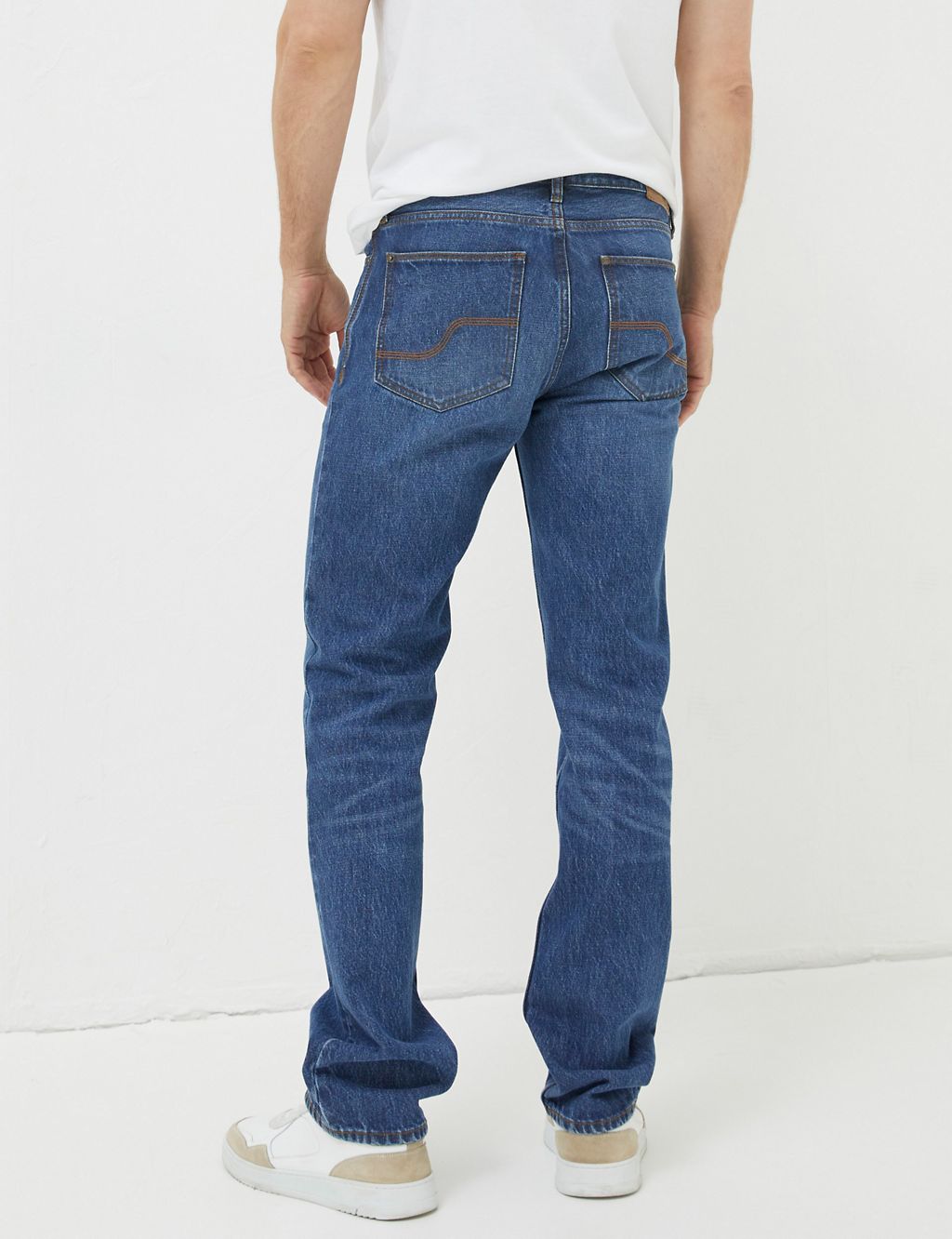 Straight Fit Pure Cotton 5 Pocket Jeans 4 of 5