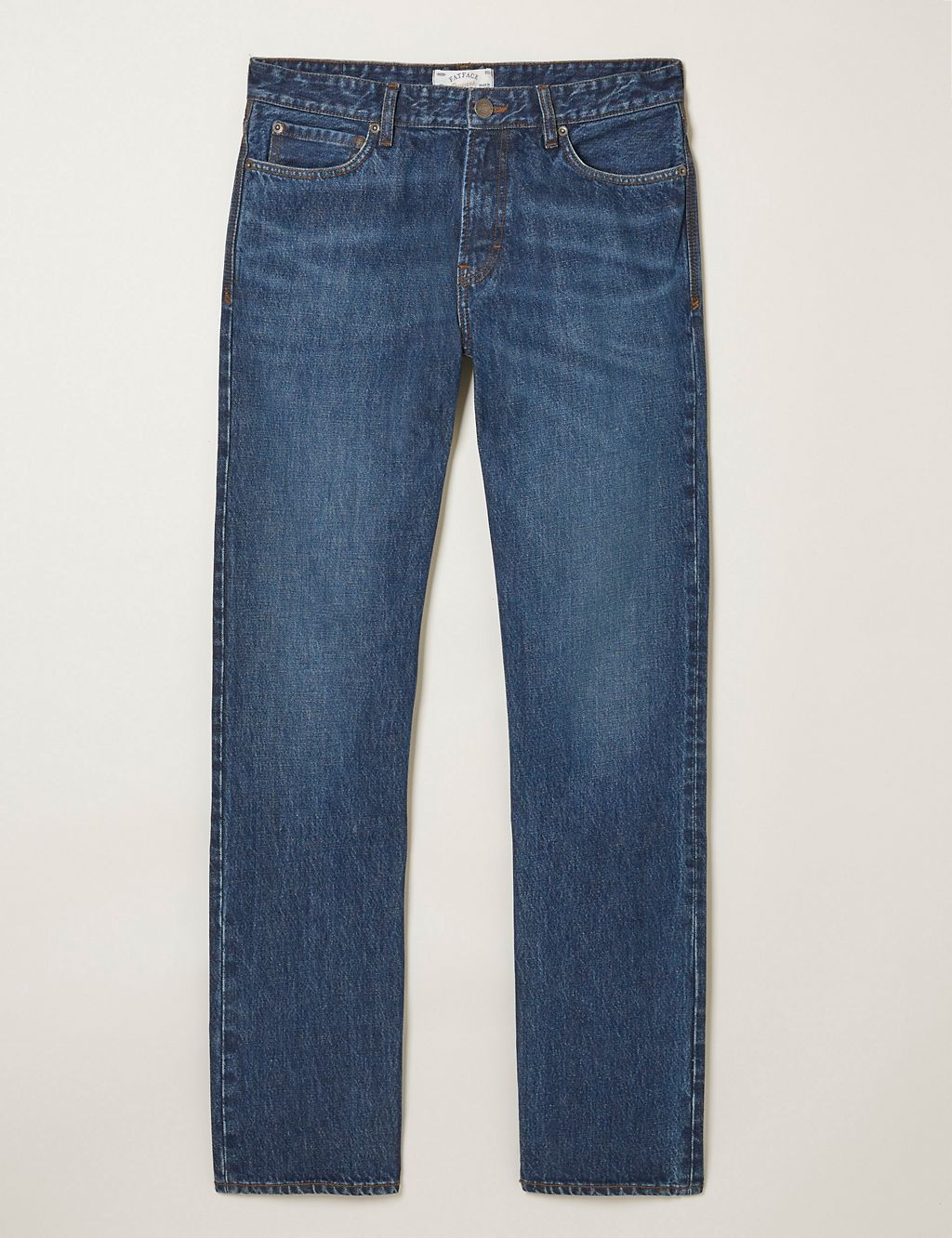 Straight Fit Pure Cotton 5 Pocket Jeans 1 of 5