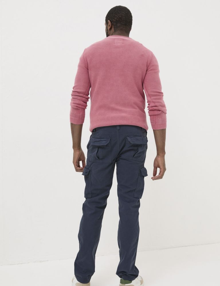 Straight Fit Pure Cotton Cargo Trousers 3 of 4