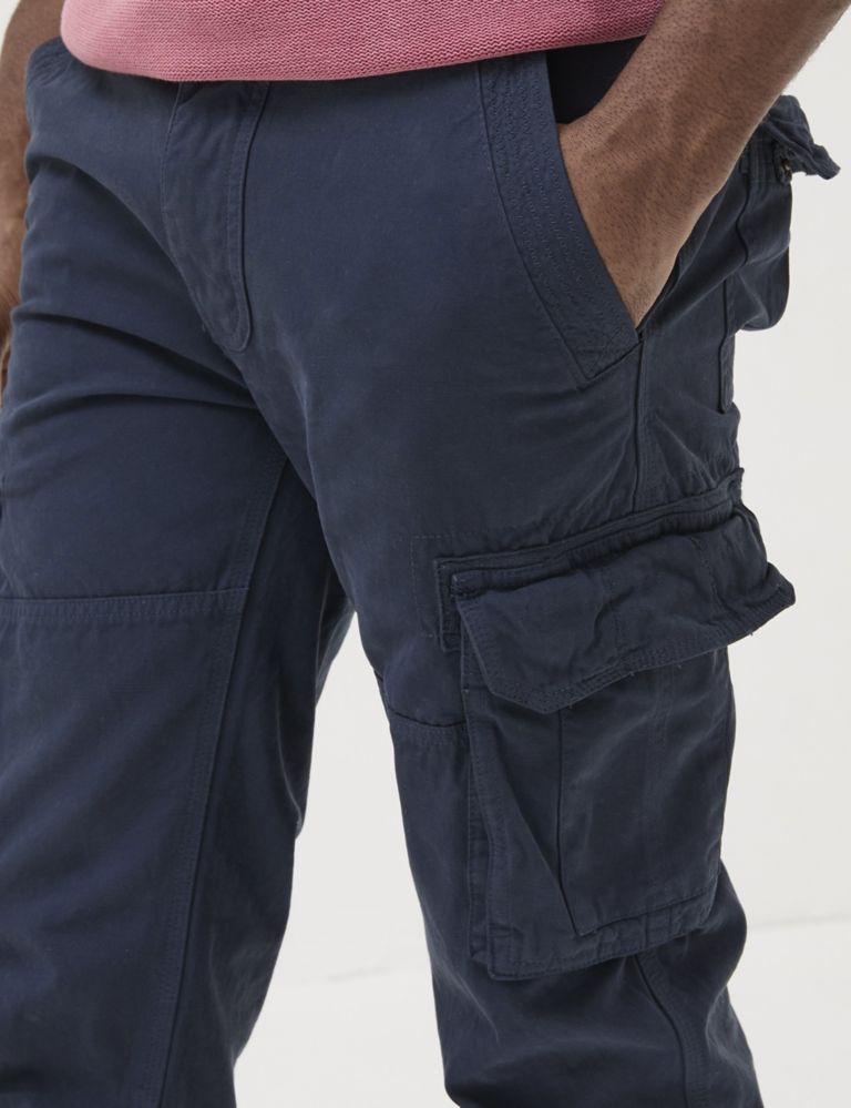 Straight Fit Pure Cotton Cargo Trousers 4 of 4