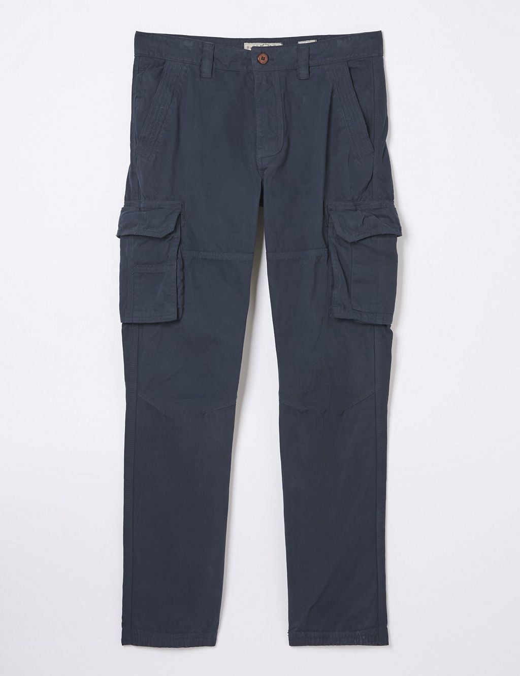 Straight Fit Pure Cotton Cargo Trousers 1 of 4