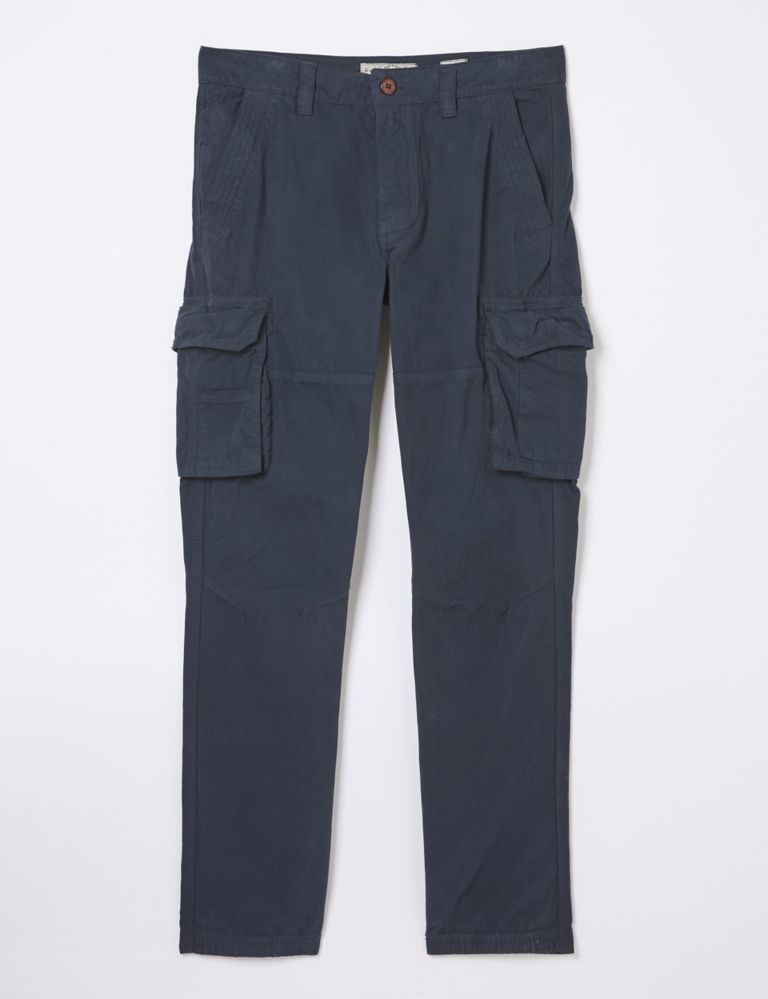 Straight Fit Pure Cotton Cargo Trousers 2 of 4