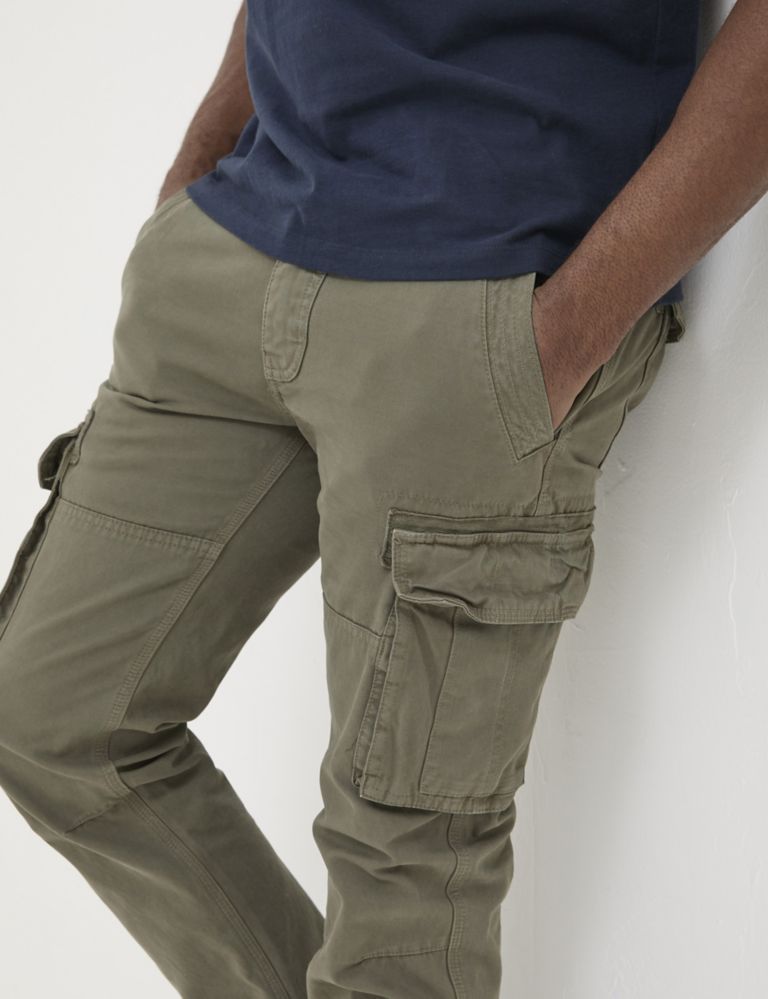 Straight Fit Pure Cotton Cargo Trousers 5 of 5
