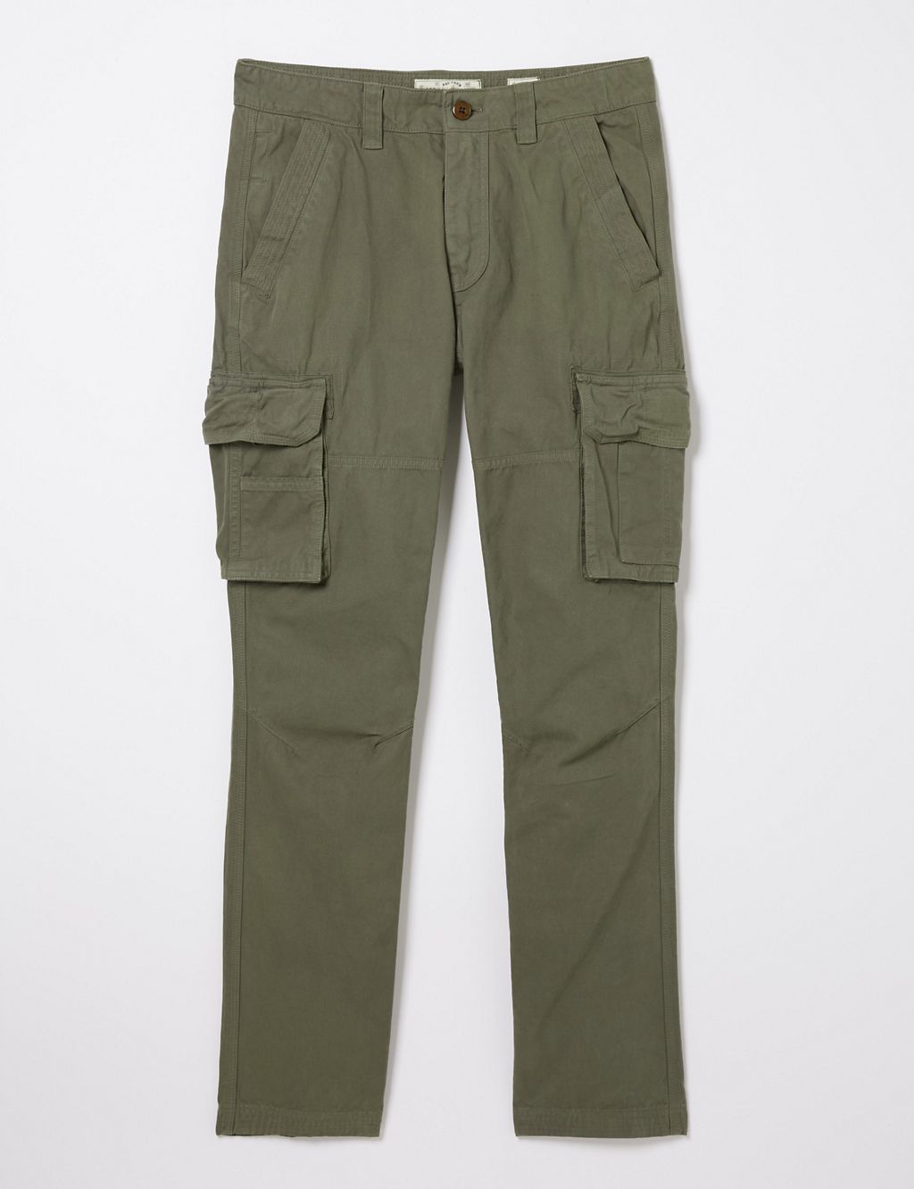 Straight Fit Pure Cotton Cargo Trousers 1 of 5