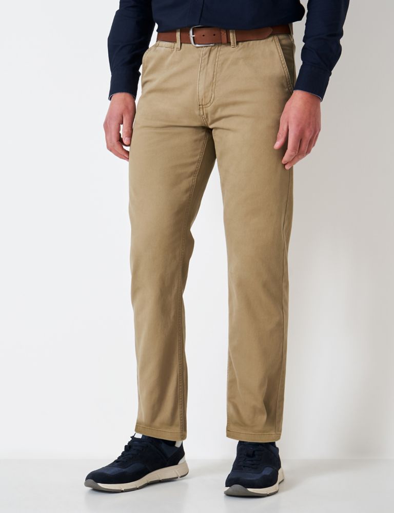 Straight Fit Pure Cotton Chinos | Crew Clothing | M&S