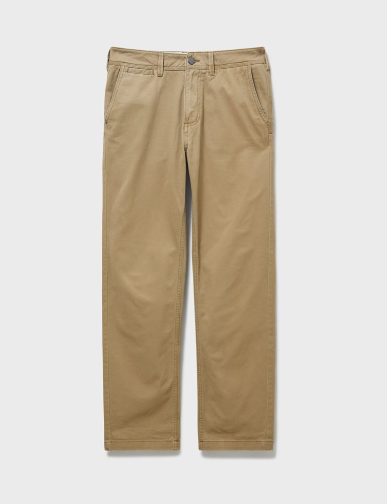 Straight Fit Pure Cotton Chinos | Crew Clothing | M&S