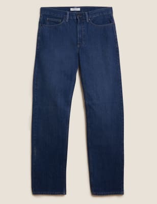 Straight Fit Pure Cotton Jeans Image 2 of 5