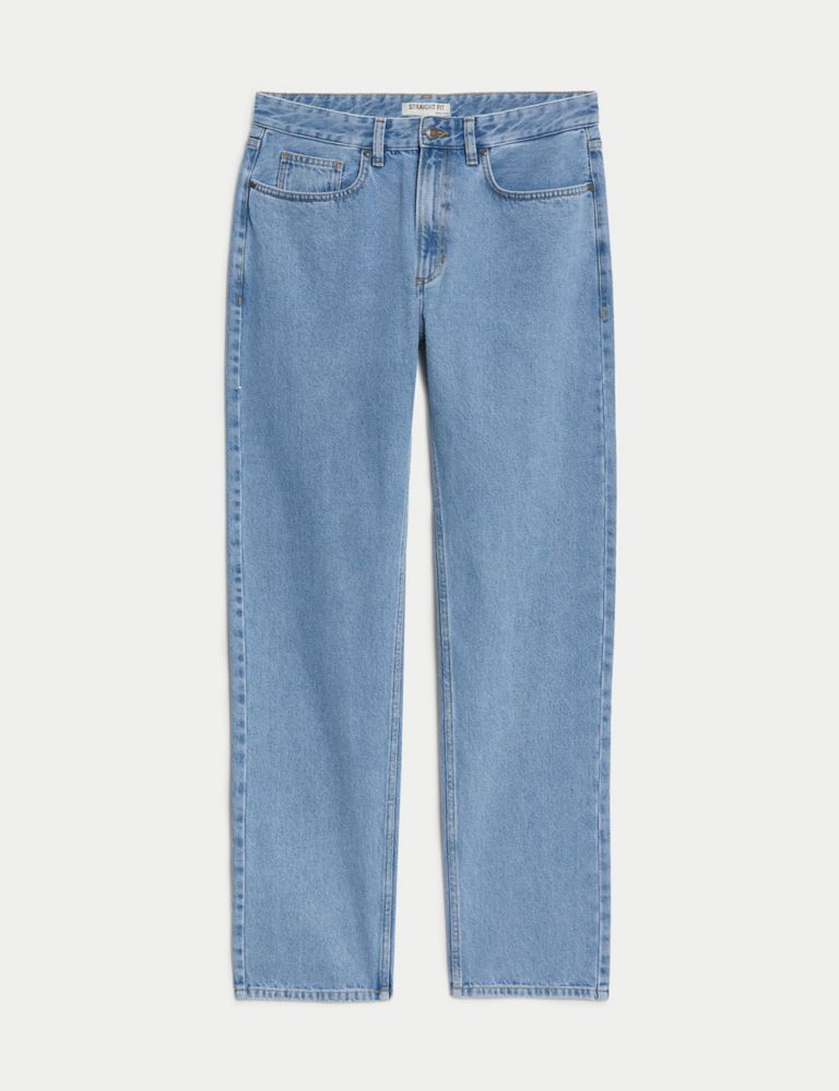 Straight Fit Pure Cotton Jeans 2 of 5