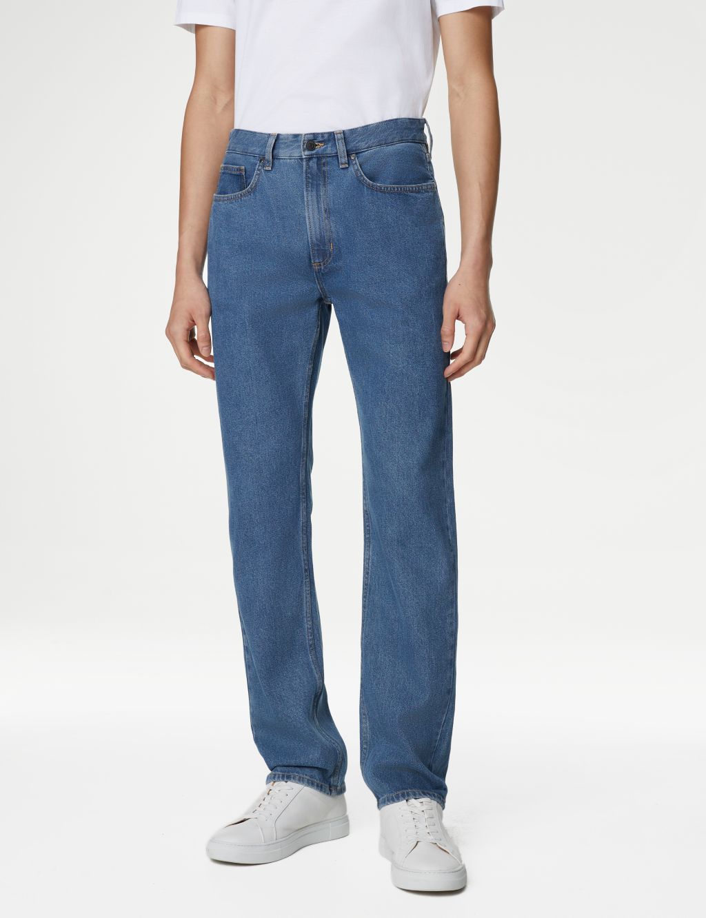 Straight Fit Pure Cotton Jeans 2 of 7