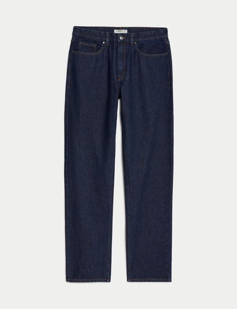 Straight Fit Pure Cotton Jeans 2 of 6
