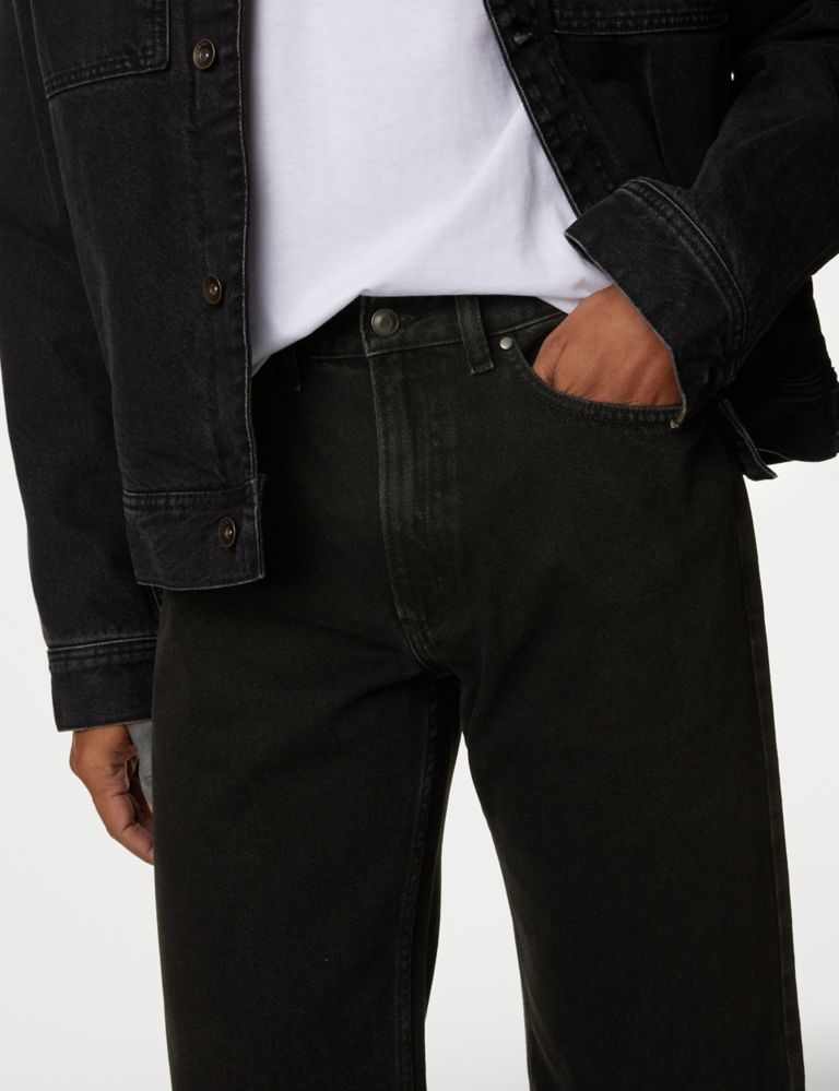 Straight Fit Pure Cotton Jeans 4 of 5