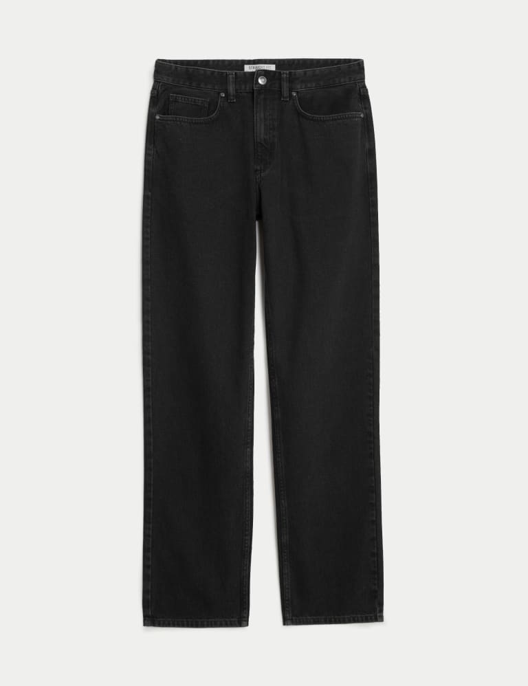 Straight Fit Pure Cotton Jeans 2 of 5