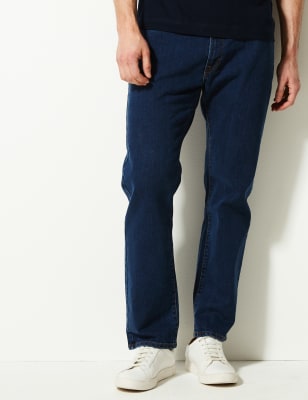 straight fit stretch jeans