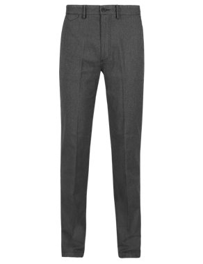 Straight Fit Textured Stretch Chinos Image 2 of 4