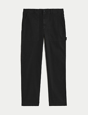 Straight Fit Utility Stretch Trousers Image 2 of 9