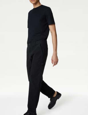 Straight Fit Utility Stretch Trousers