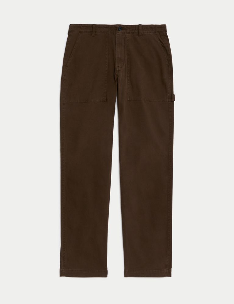 Straight Fit Utility Stretch Trousers 2 of 6