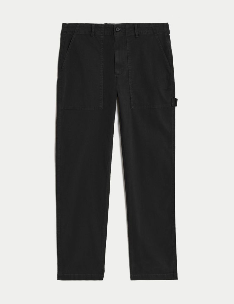 Straight Fit Utility Stretch Trousers | M&S Collection | M&S