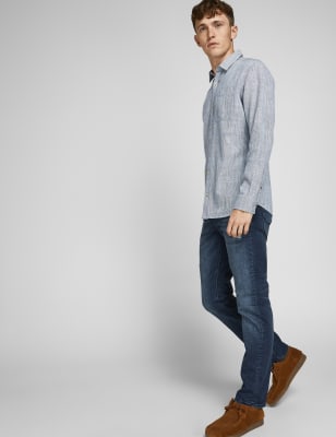 Straight Fit Vintage Wash Jeans Image 3 of 7