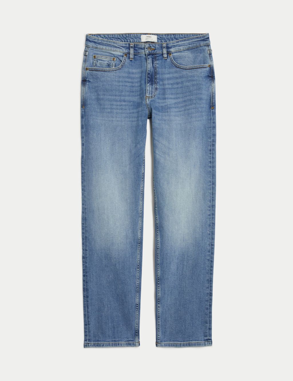 Straight Fit Vintage Wash Stretch Jeans 1 of 6