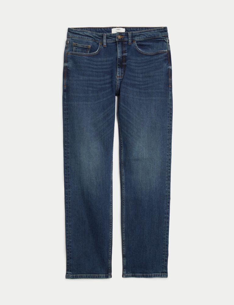 Straight Fit Vintage Wash Stretch Jeans | M&S Collection | M&S
