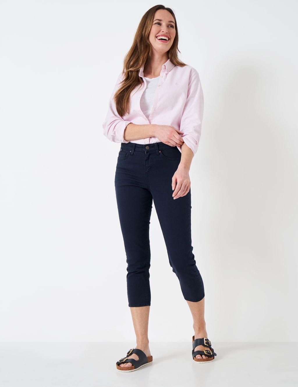 Straight Leg Cropped Jeans Crew Clothing M S