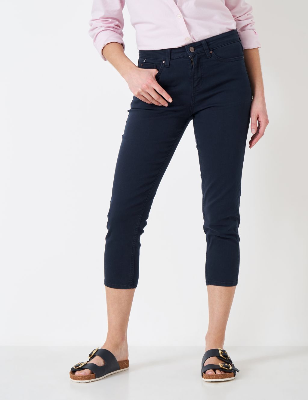 Straight Leg Cropped Jeans | Crew Clothing | M&S