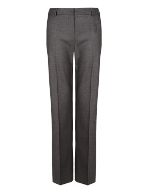 Straight Leg Flat Front Trousers Image 2 of 5