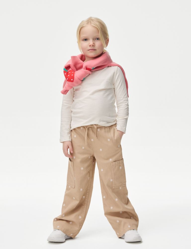Straight Leg Floral Cargo Trouser (2-8 Yrs) 1 of 5