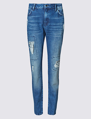 Straight Leg Girlfriend Denim Jeans Image 2 of 4