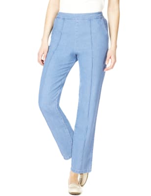 Pull-On Straight Leg Jeans