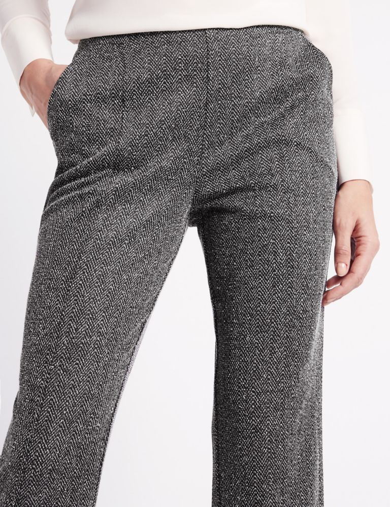 Straight Leg Textured Ankle Trousers 5 of 6
