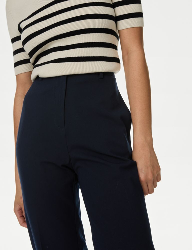 Straight Leg Trousers with Stretch 4 of 8
