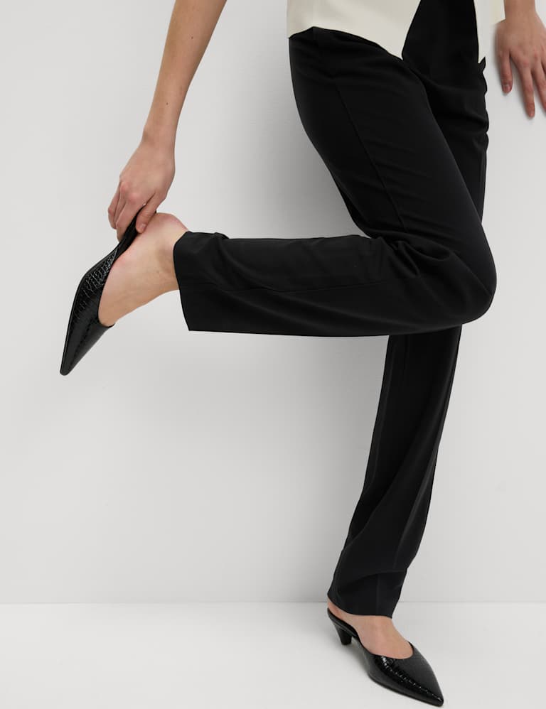 Buy Black Stretch Smart Trousers from the Next UK online shop