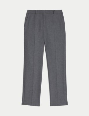 Straight Leg Trousers with Wool Image 2 of 6