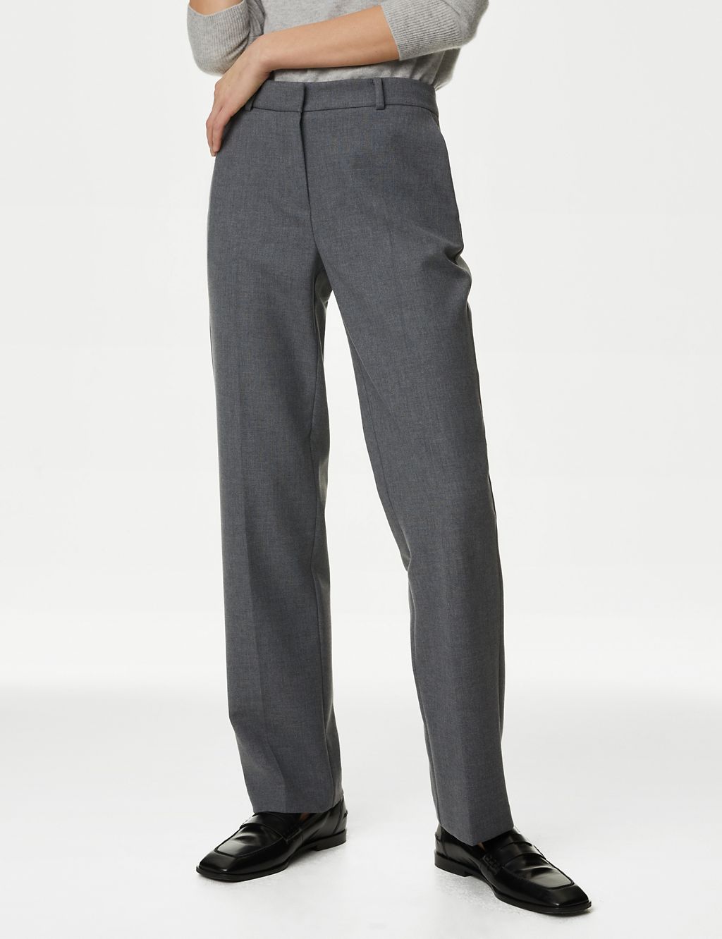 Straight Leg Trousers with Wool 4 of 6