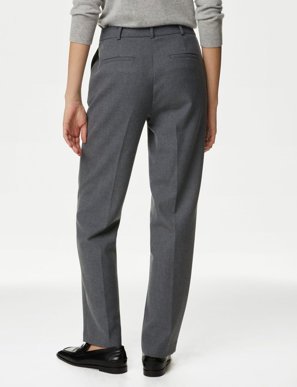Straight Leg Trousers with Wool 6 of 6