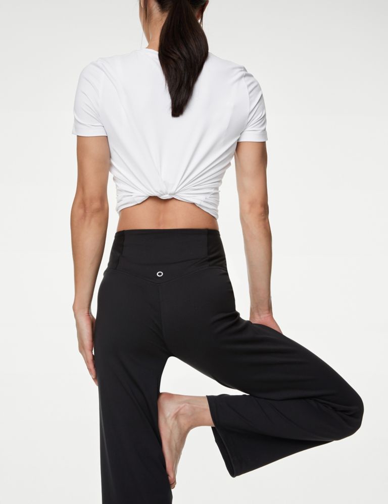 Women Active Yoga Pants Black Medium, straight legs