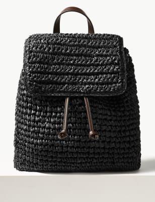 Straw Backpack Bag M S Collection M S