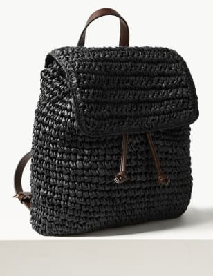 Straw best sale backpack bag