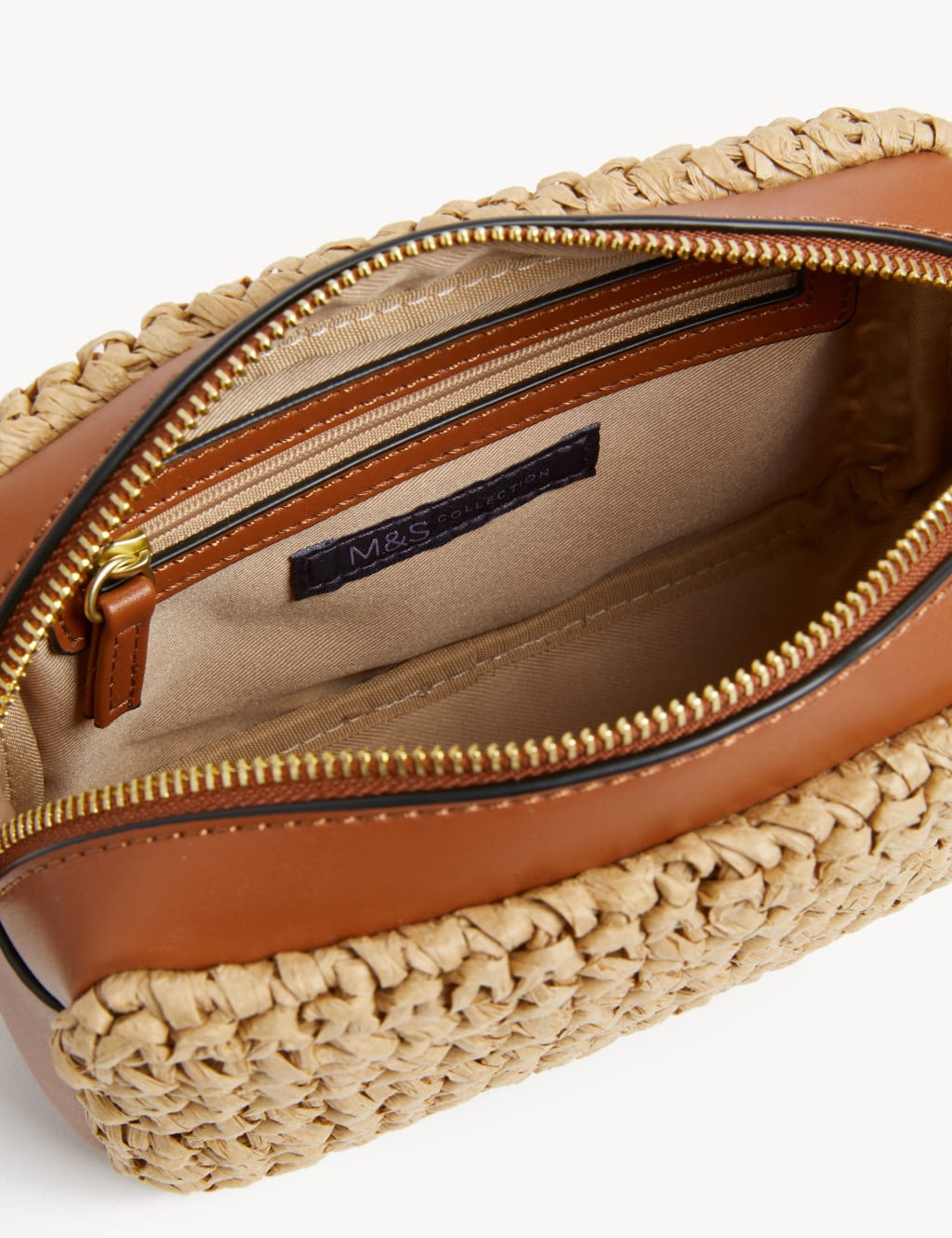 Straw Cross Body Camera Bag M S Collection M S