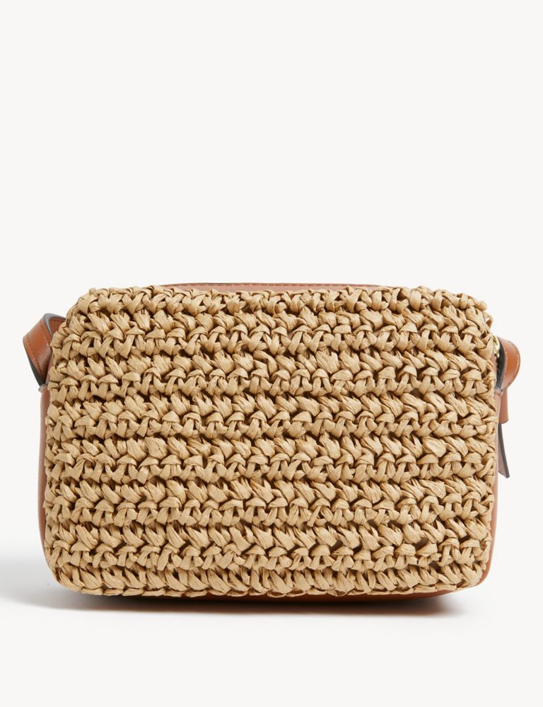 Straw Cross Body Camera Bag | M&S Collection | M&S