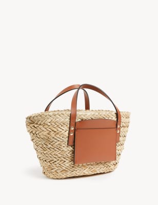 Marks and spencer straw bag hot sale