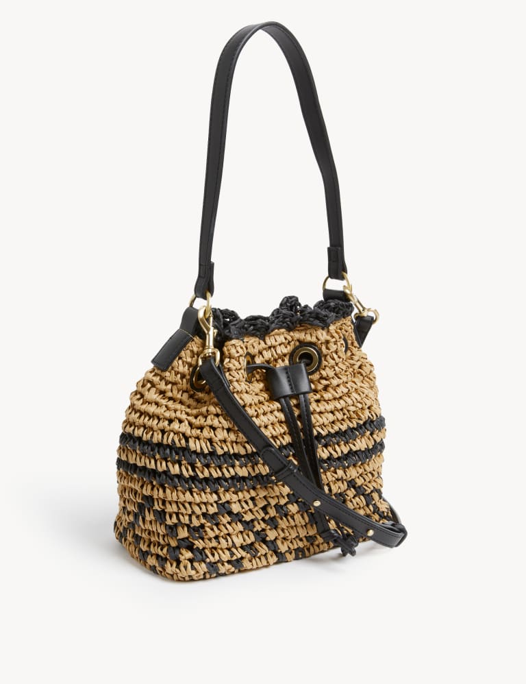 Straw Duffle Cross Body Bag M&S Collection M&S