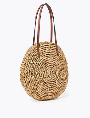 Straw Grab Tote Bag | M&S Collection | M&S