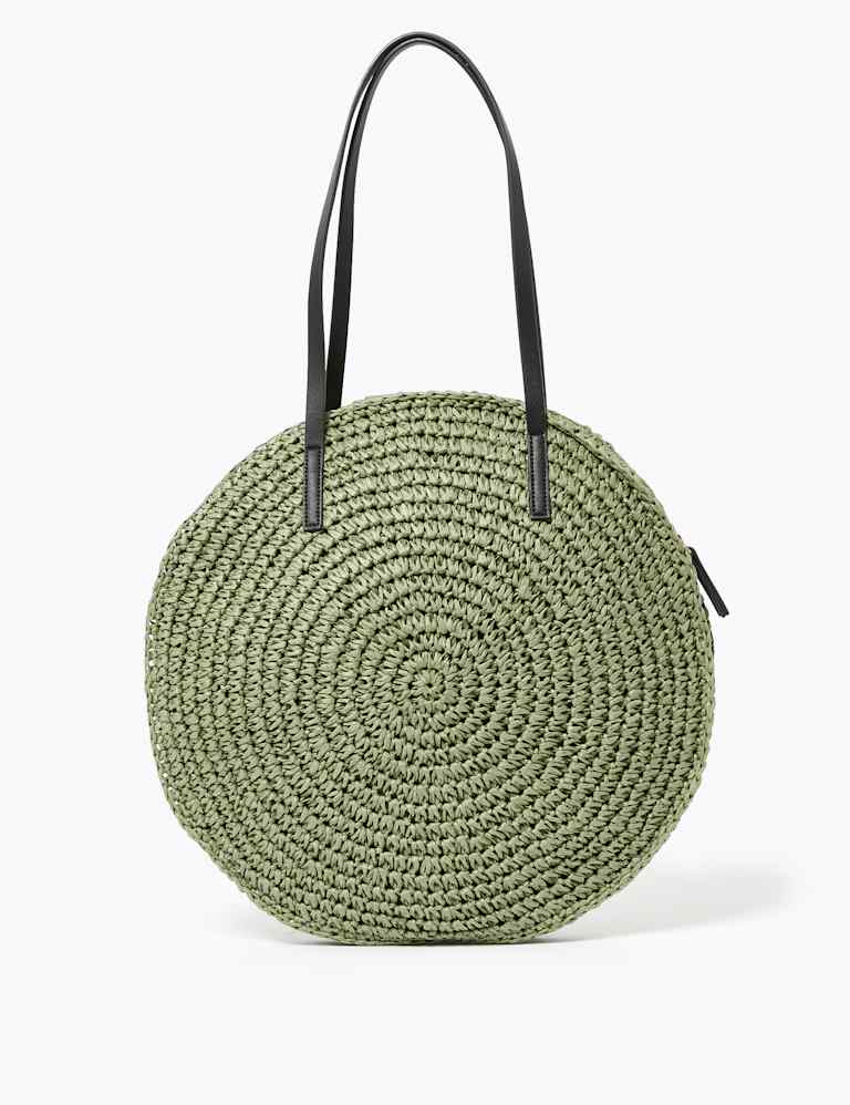 Straw Grab Tote Bag M&S Collection M&S