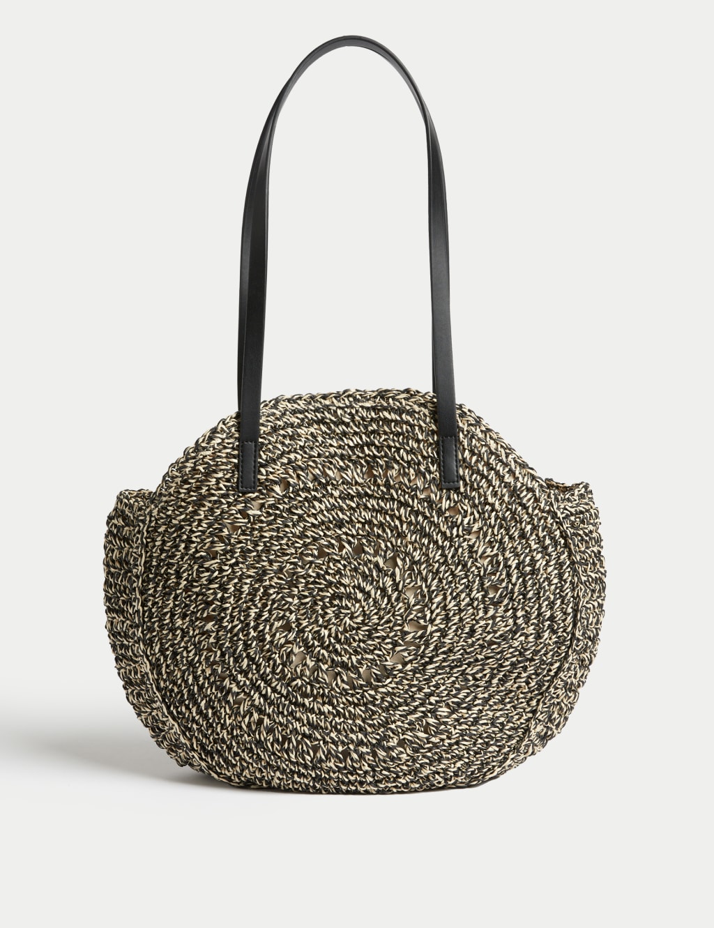 Straw Round Shoulder Bag M&S Collection M&S