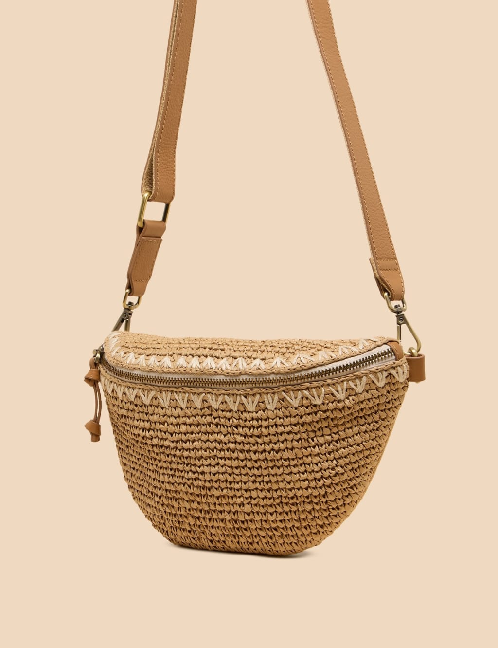Straw Sling Cross Body Bag White Stuff M&S