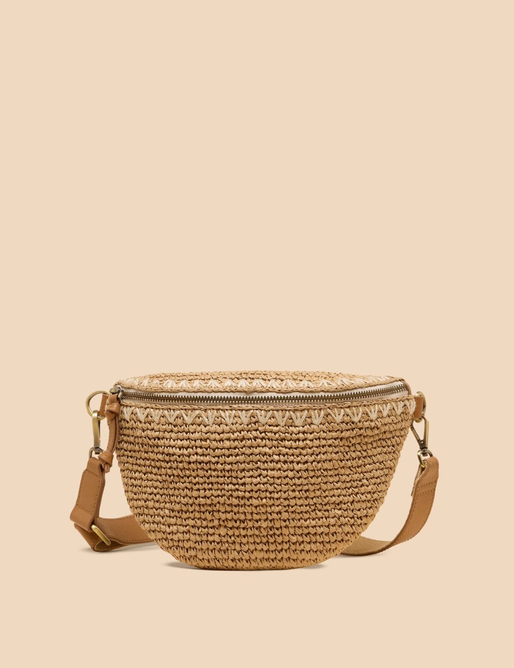 Straw Sling Cross Body Bag White Stuff M&S