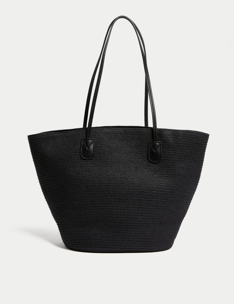Buy Straw Striped Tote Bag | M&S Collection | M&S